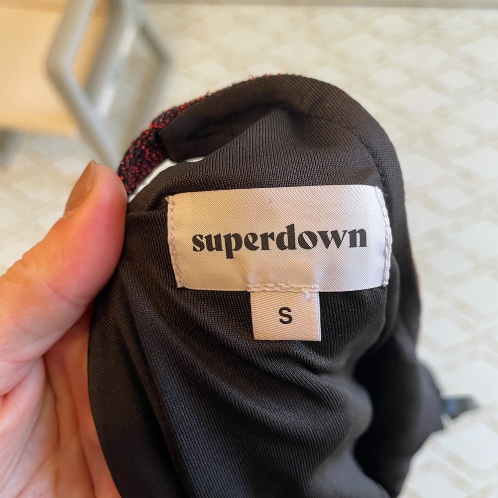 Nwot Superdown Floor Length Curve Hugging Dress G… - image 4